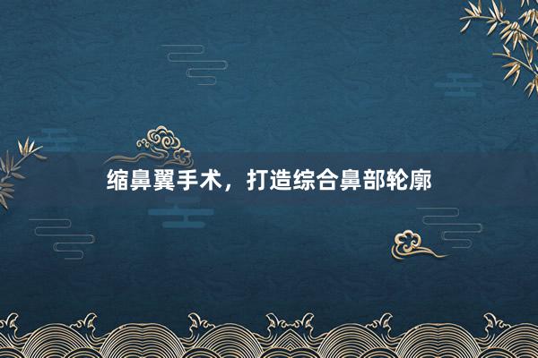 缩鼻翼手术，打造综合鼻部轮廓