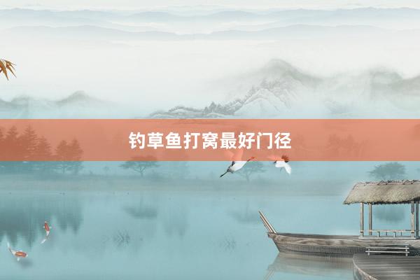 钓草鱼打窝最好门径